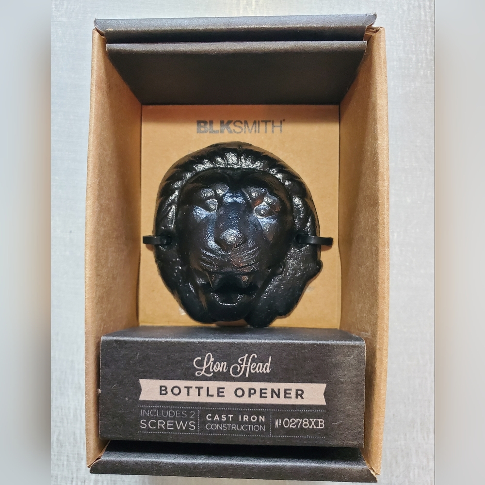 Black Lion Head Bottle Opener